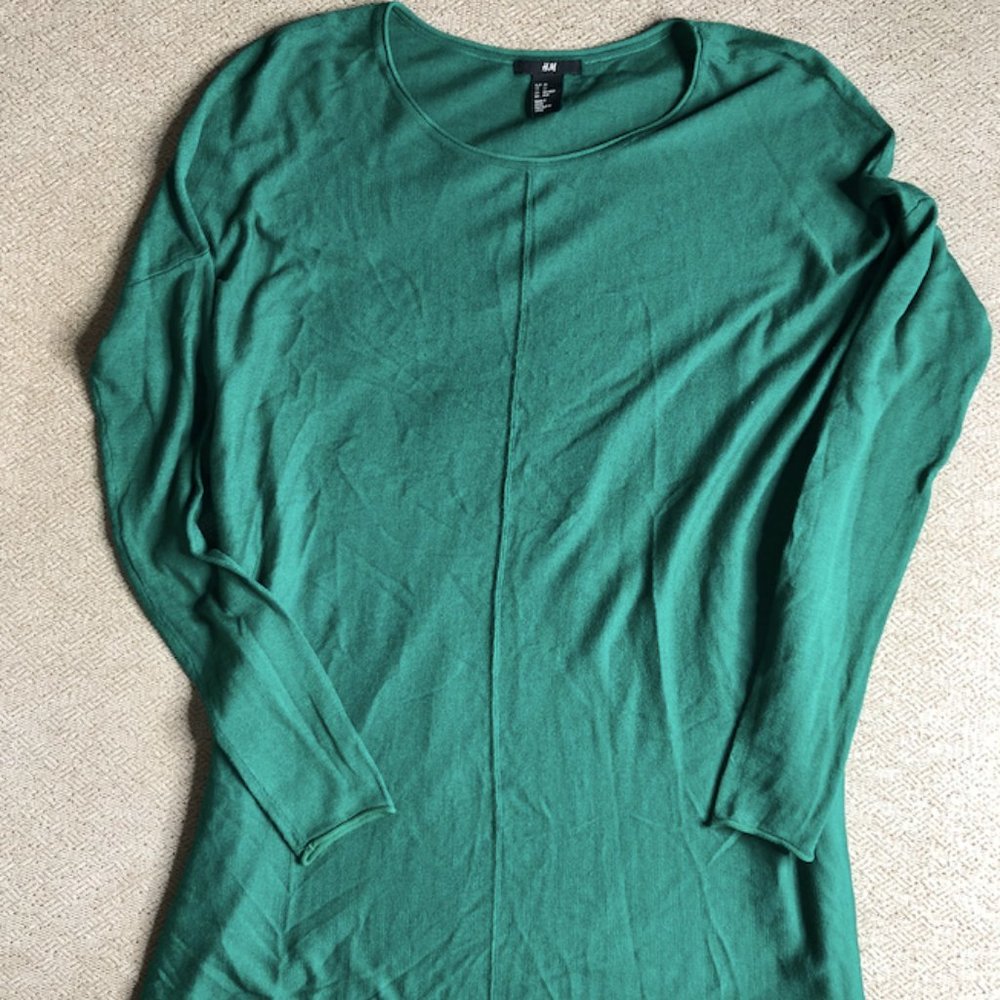 H&M Emerald Green T-shirt Dress